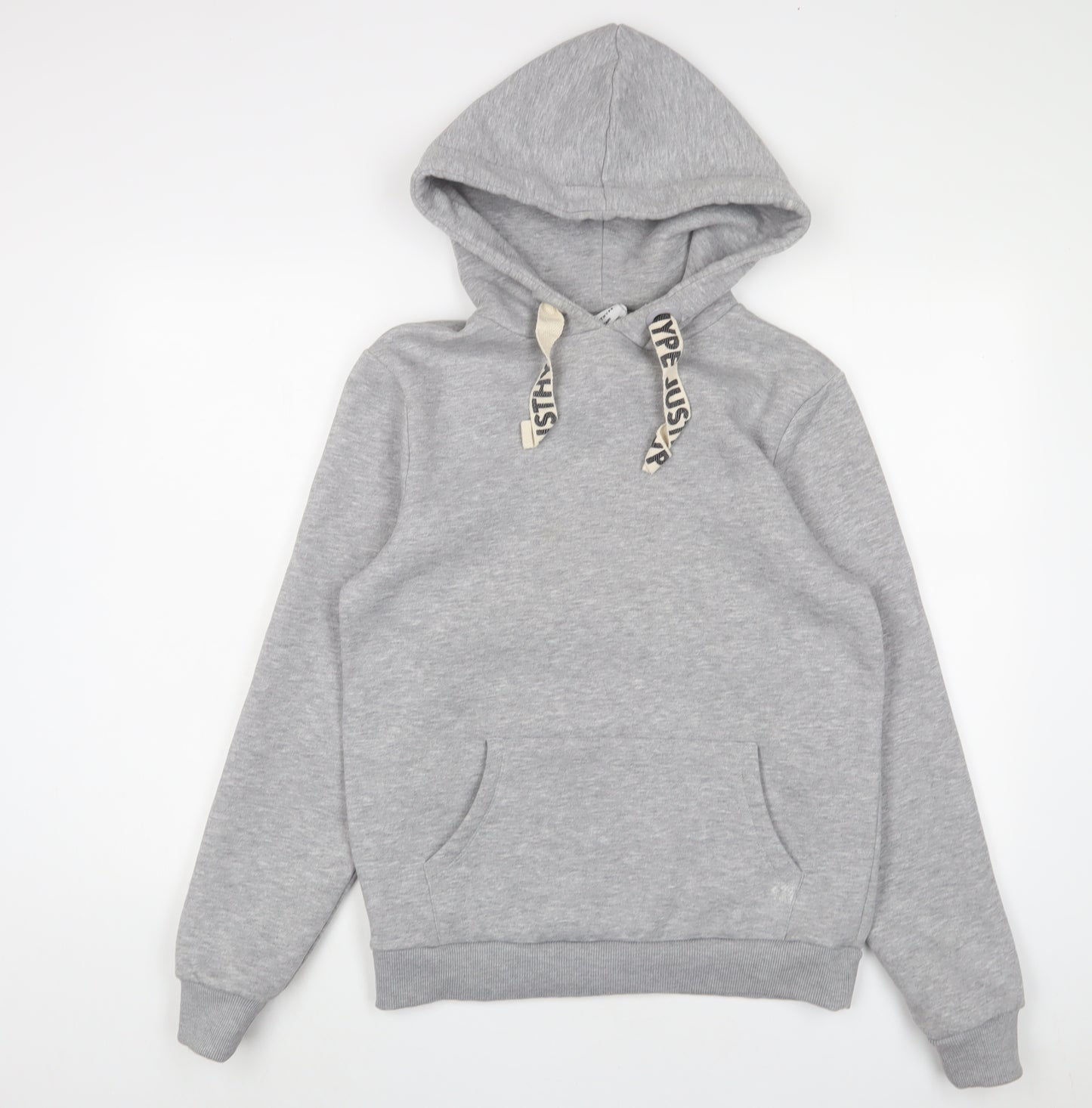 Hype Womens Grey Cotton Pullover Hoodie Size 8 Pullover