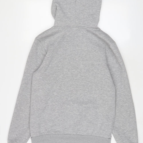 Hype Womens Grey Cotton Pullover Hoodie Size 8 Pullover