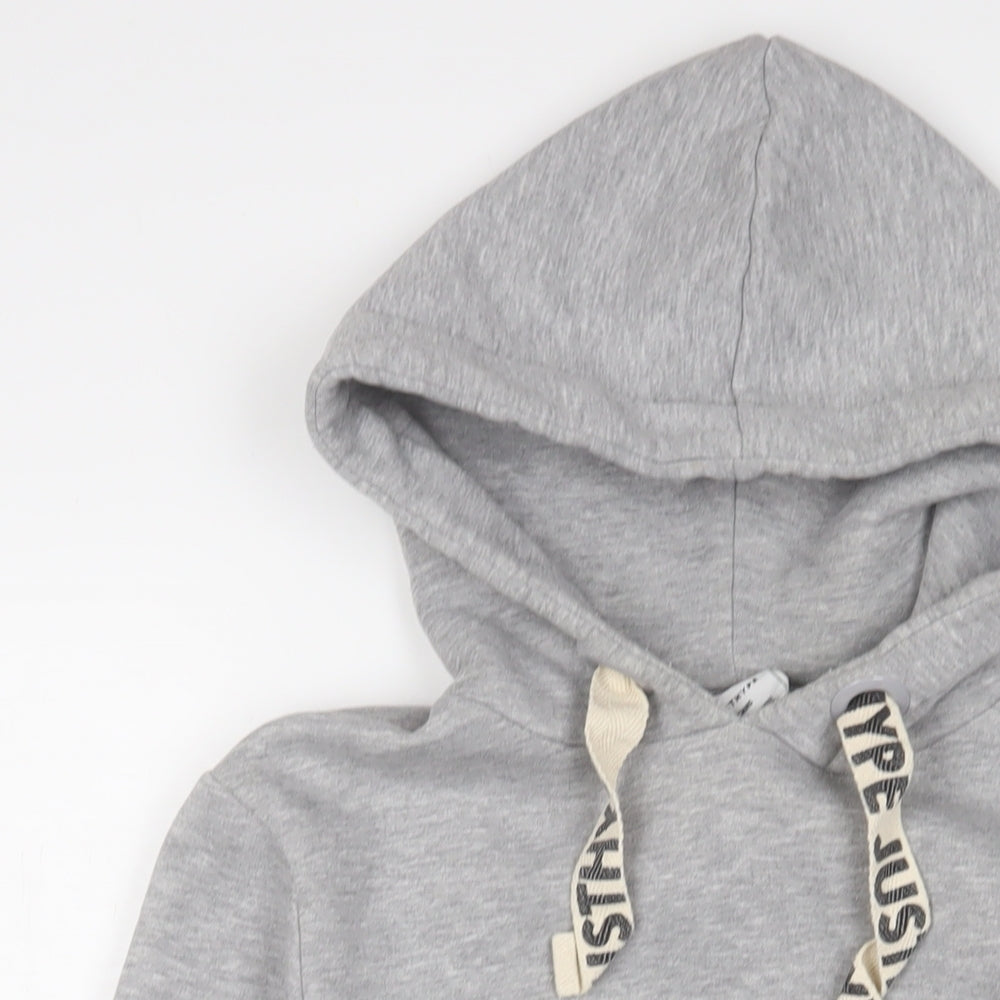 Hype Womens Grey Cotton Pullover Hoodie Size 8 Pullover