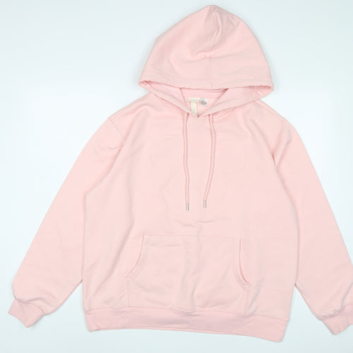 Disney Womens Pink Cotton Pullover Hoodie Size L Pullover - Mickey Mouse