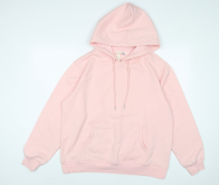 Disney Womens Pink Cotton Pullover Hoodie Size L Pullover - Mickey Mouse