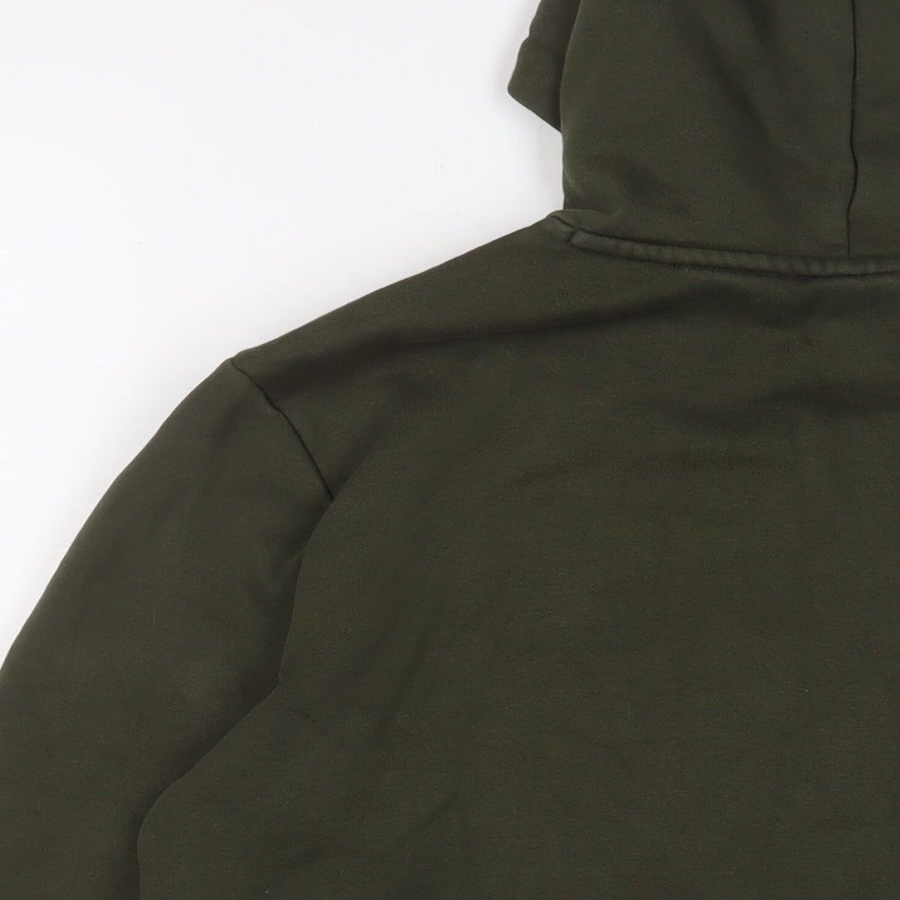 PUMA Mens Green Cotton Pullover Hoodie Size S - Logo