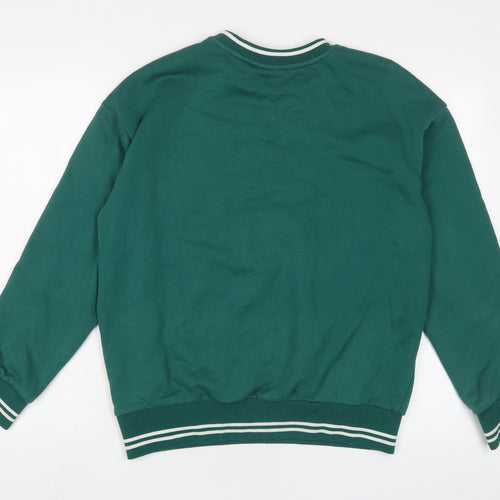 Stranger Things Womens Green Cotton Pullover Sweatshirt Size S Pullover - Embroidered