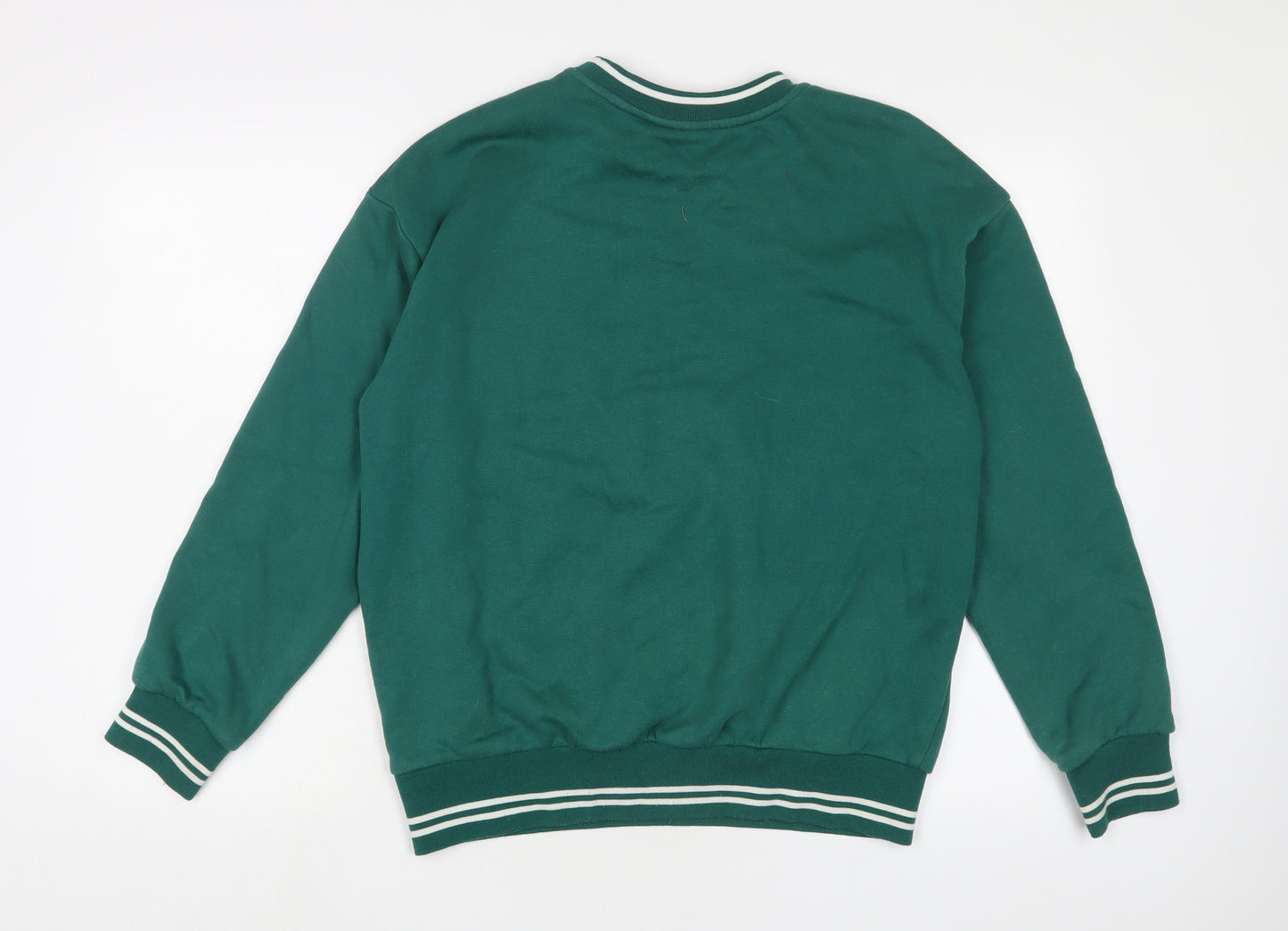 Stranger Things Womens Green Cotton Pullover Sweatshirt Size S Pullover - Embroidered