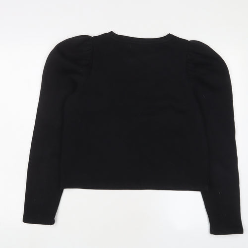 Pull&Bear Womens Black Cotton Pullover Sweatshirt Size S Pullover