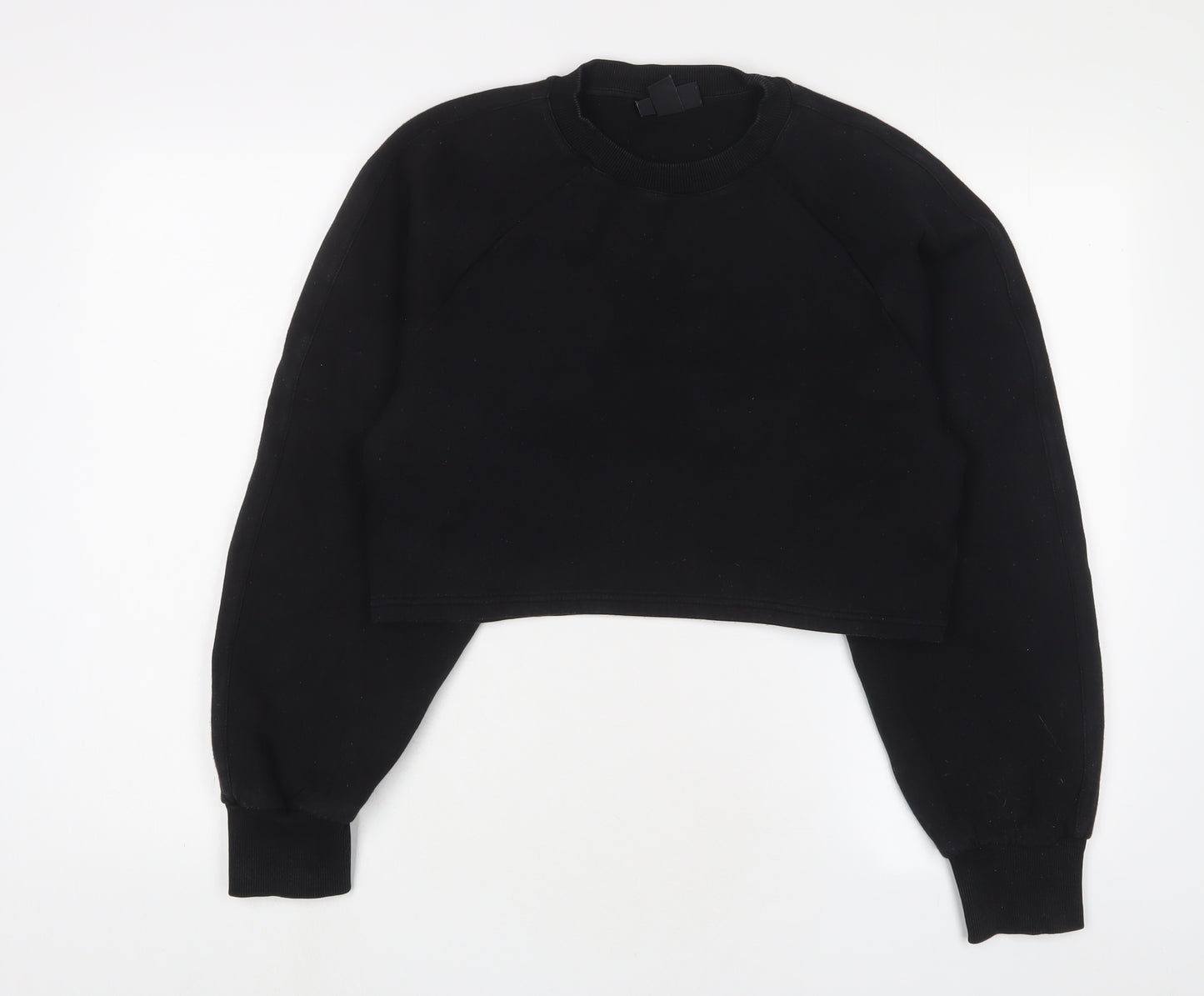Monki Womens Black Cotton Pullover Sweatshirt Size S Pullover
