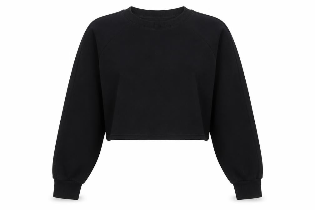 Monki Womens Black Cotton Pullover Sweatshirt Size S Pullover