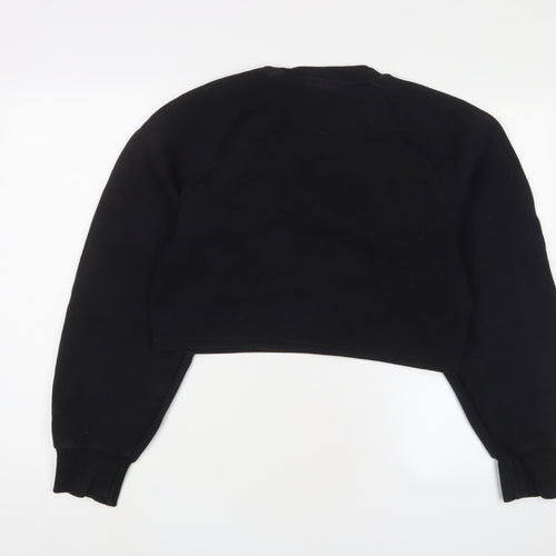 Monki Womens Black Cotton Pullover Sweatshirt Size S Pullover