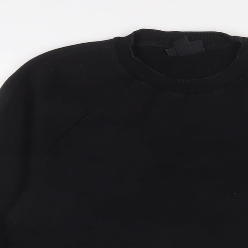 Monki Womens Black Cotton Pullover Sweatshirt Size S Pullover