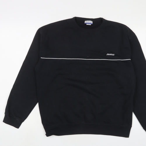 Reebok Mens Blue Cotton Pullover Sweatshirt Size M - Logo