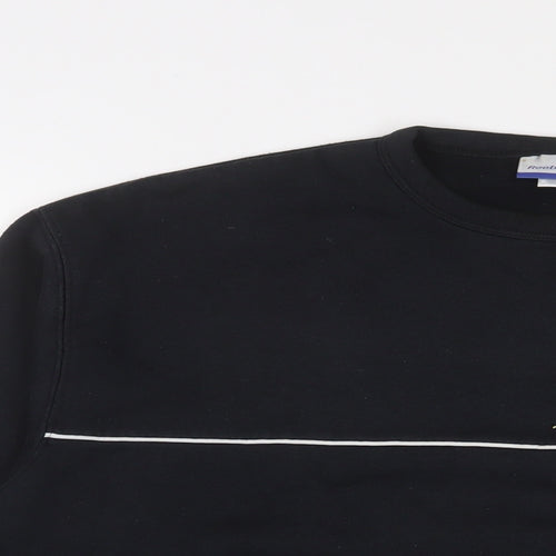 Reebok Mens Blue Cotton Pullover Sweatshirt Size M - Logo