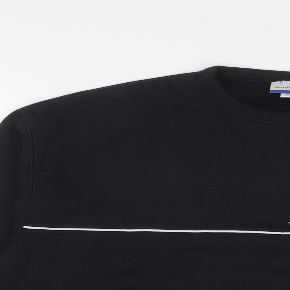 Reebok Mens Blue Cotton Pullover Sweatshirt Size M - Logo