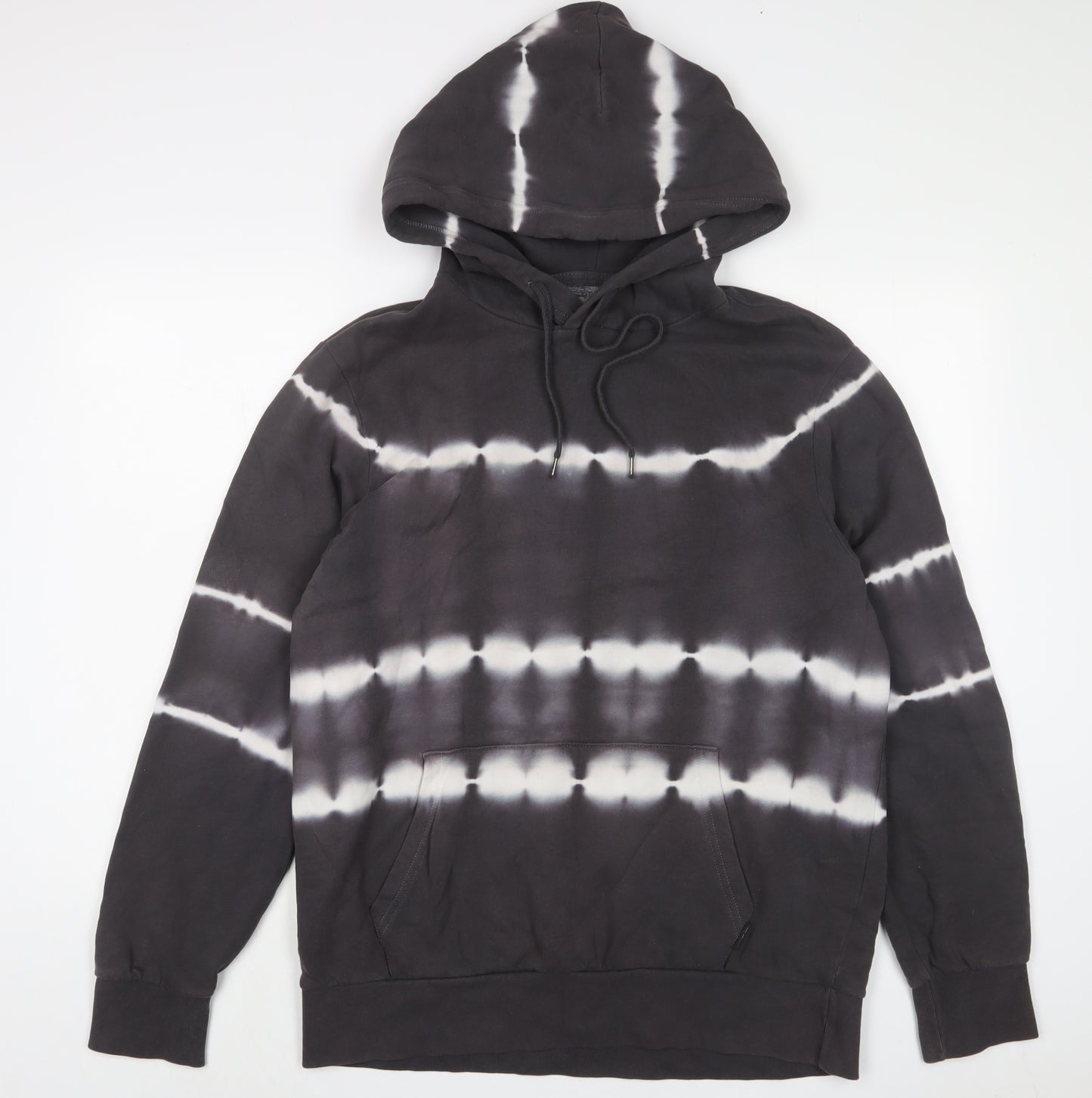 American Eagle Outfitters Womens Grey Geometric Cotton Pullover Hoodie Size M Pullover