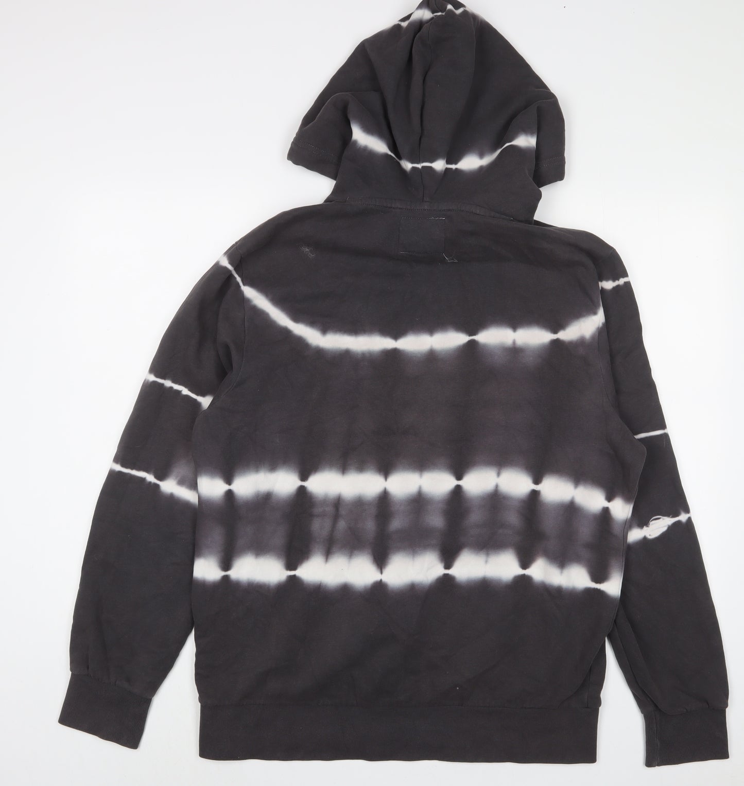 American Eagle Outfitters Womens Grey Geometric Cotton Pullover Hoodie Size M Pullover