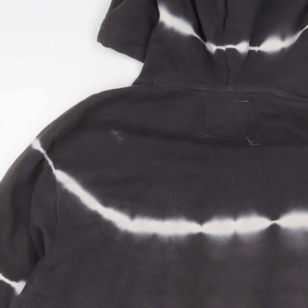 American Eagle Outfitters Womens Grey Geometric Cotton Pullover Hoodie Size M Pullover