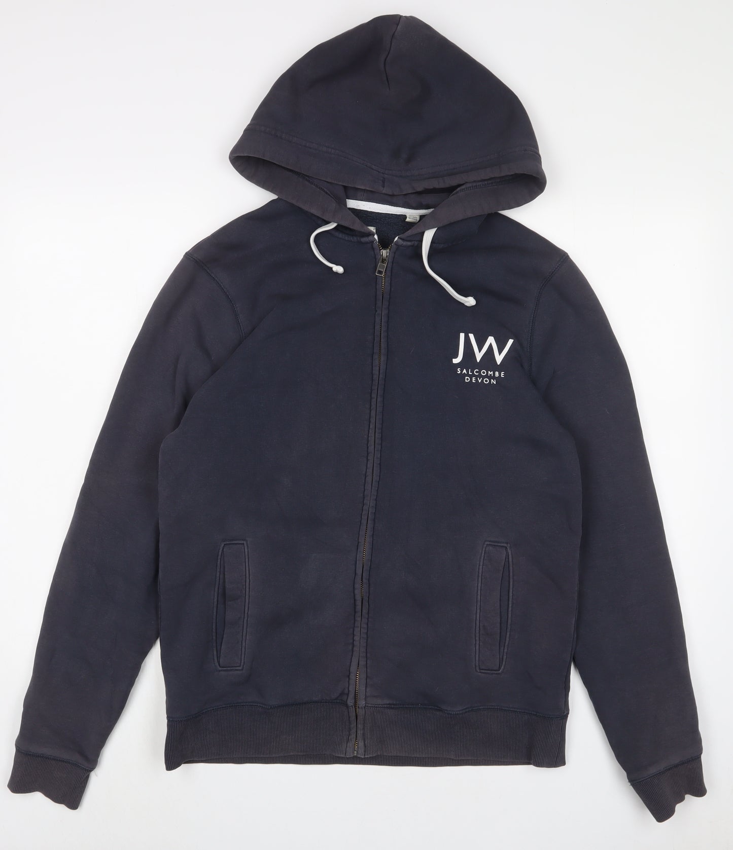 Jack Wills Mens Blue Cotton Full Zip Hoodie Size M