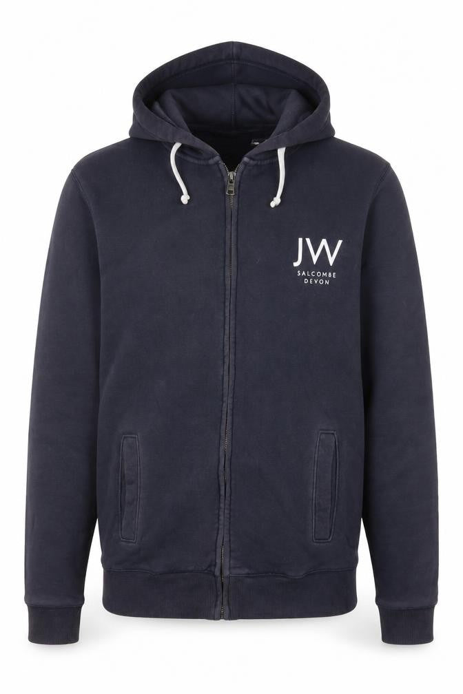 Jack Wills Mens Blue Cotton Full Zip Hoodie Size M