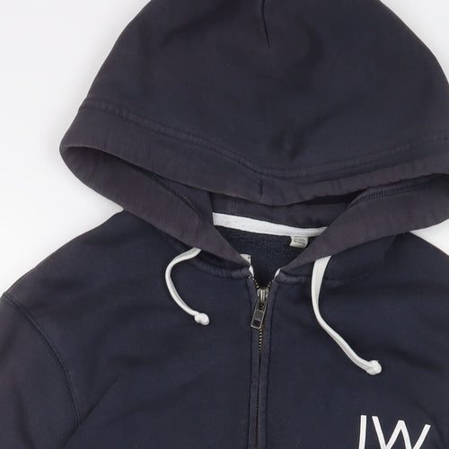 Jack Wills Mens Blue Cotton Full Zip Hoodie Size M