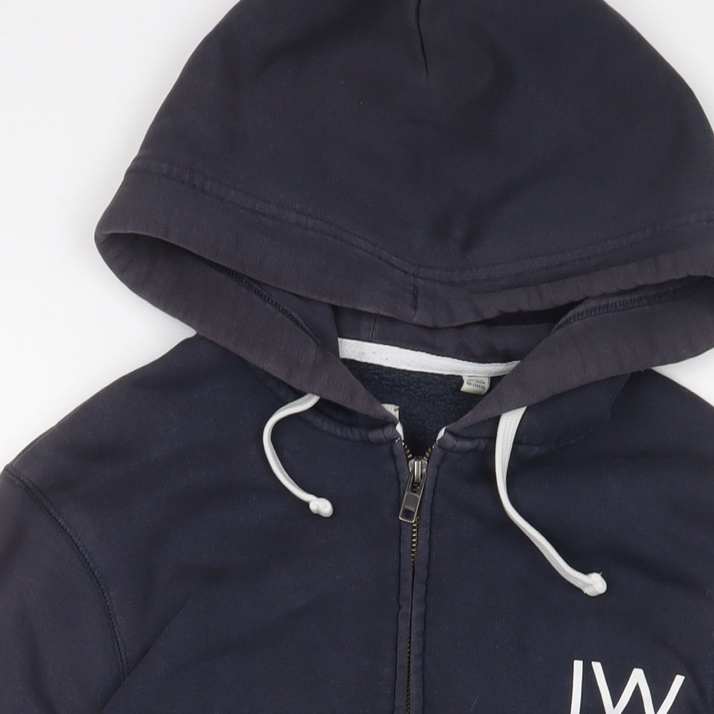Jack Wills Mens Blue Cotton Full Zip Hoodie Size M