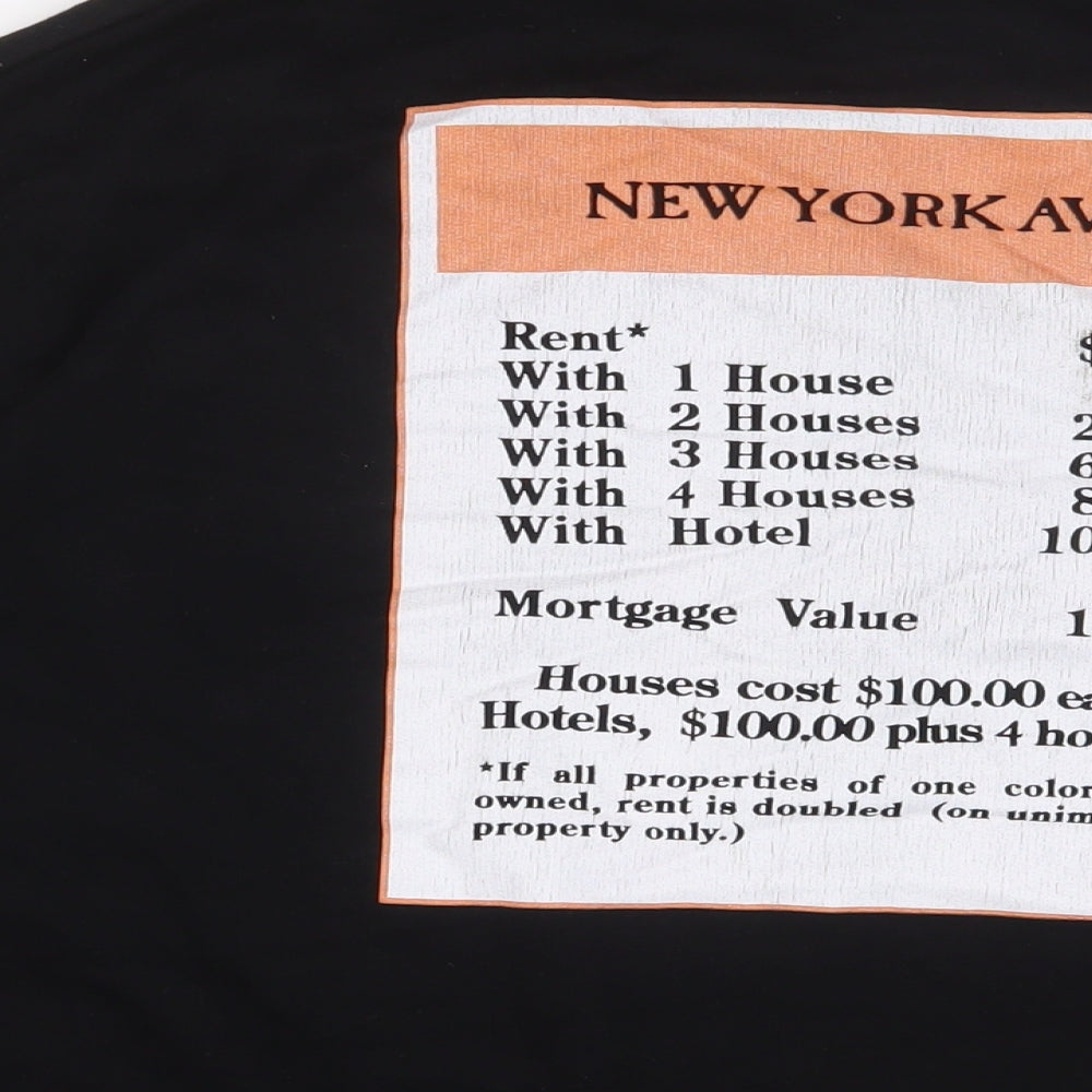 Zara Womens Black Cotton Pullover Sweatshirt Size M Pullover - Monopoly