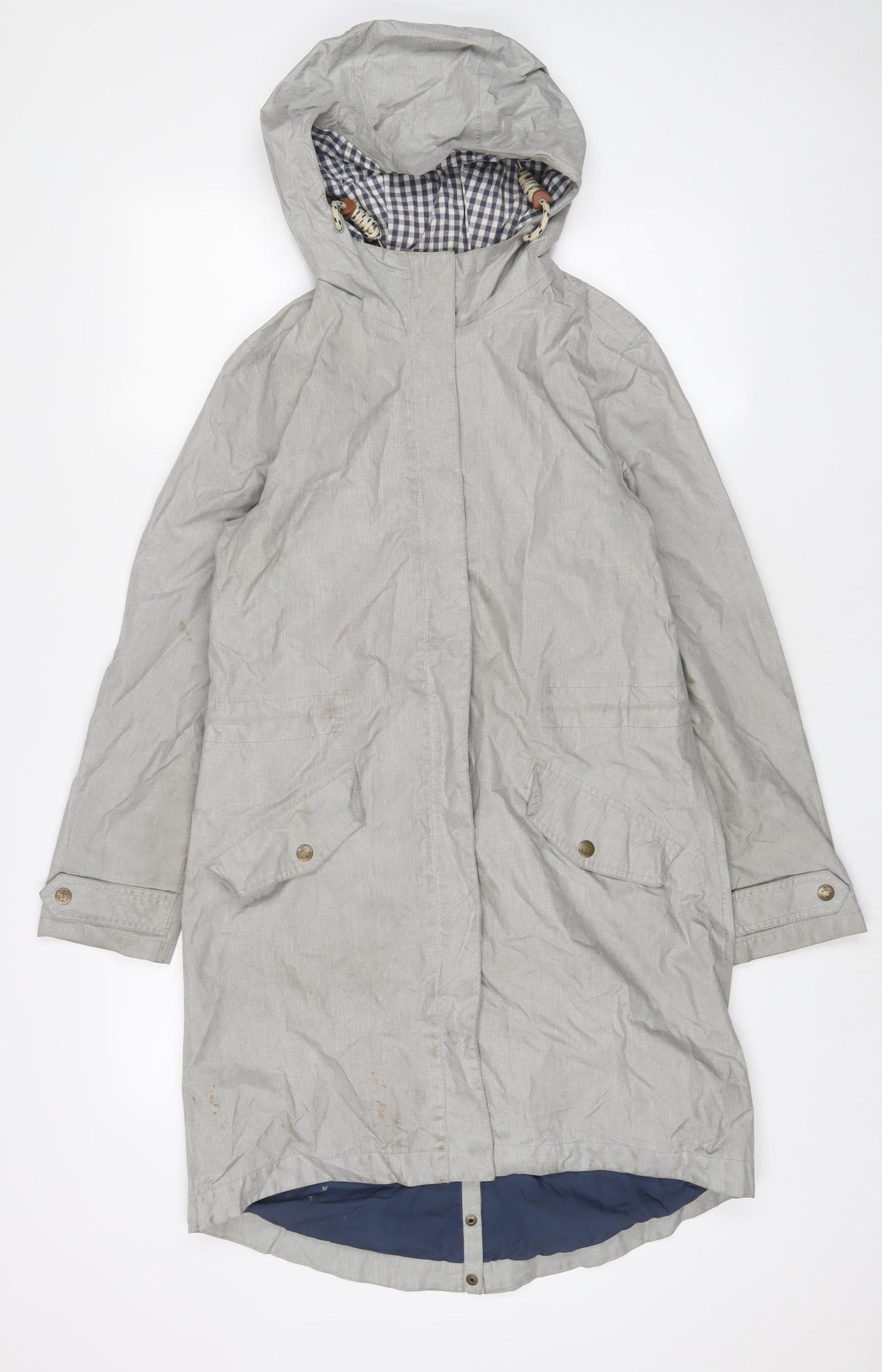 Seasalt Womens Grey Jacket Size 8 Zip