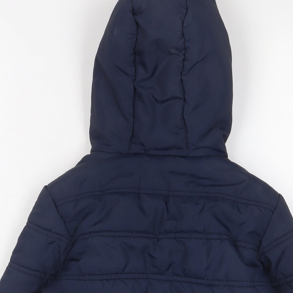 Joules Boys Blue Basic Coat Coat Size 5 Years Zip