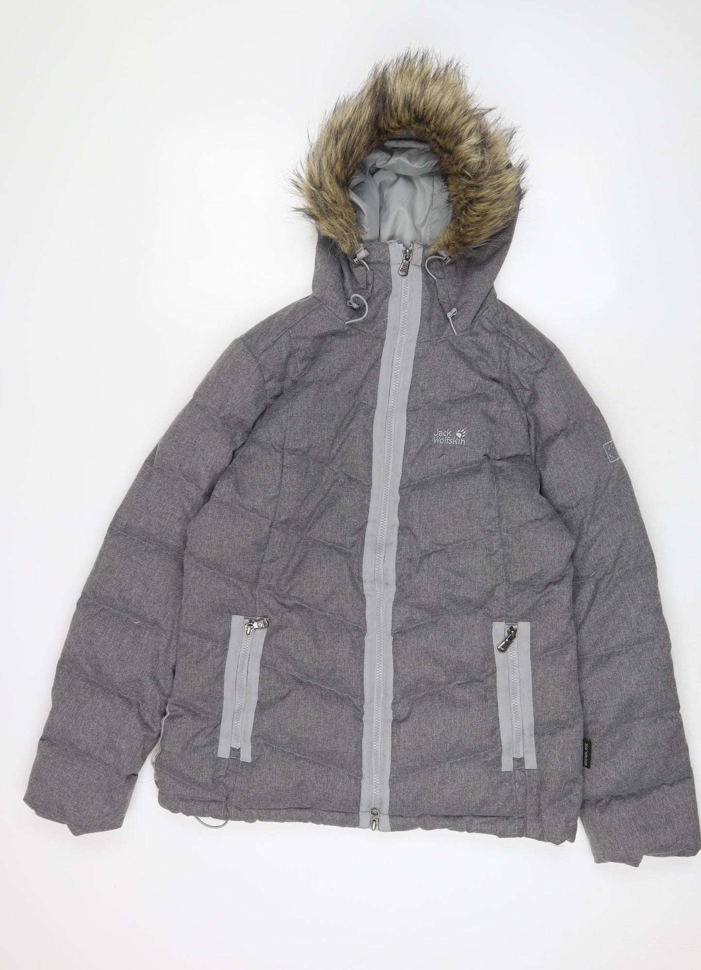 Jack Wolfskin Womens Grey Jacket Coat Size M Zip
