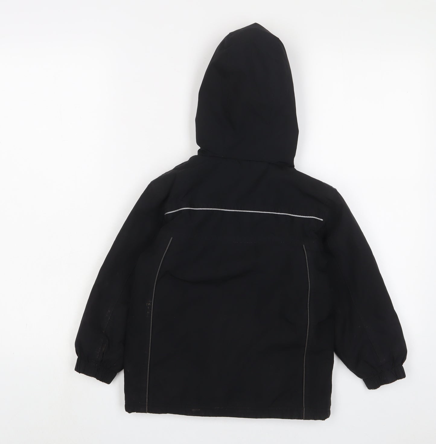 Karrimor Boys Black Basic Coat Coat Size 4-5 Years Zip - Logo, Embroidered