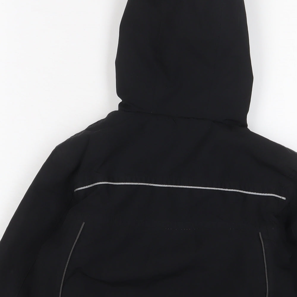 Karrimor Boys Black Basic Coat Coat Size 4-5 Years Zip - Logo, Embroidered