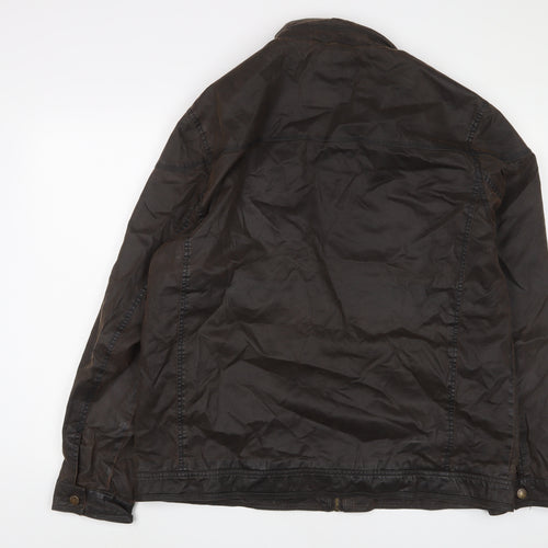 Trait Mens Brown Jacket Size L Zip