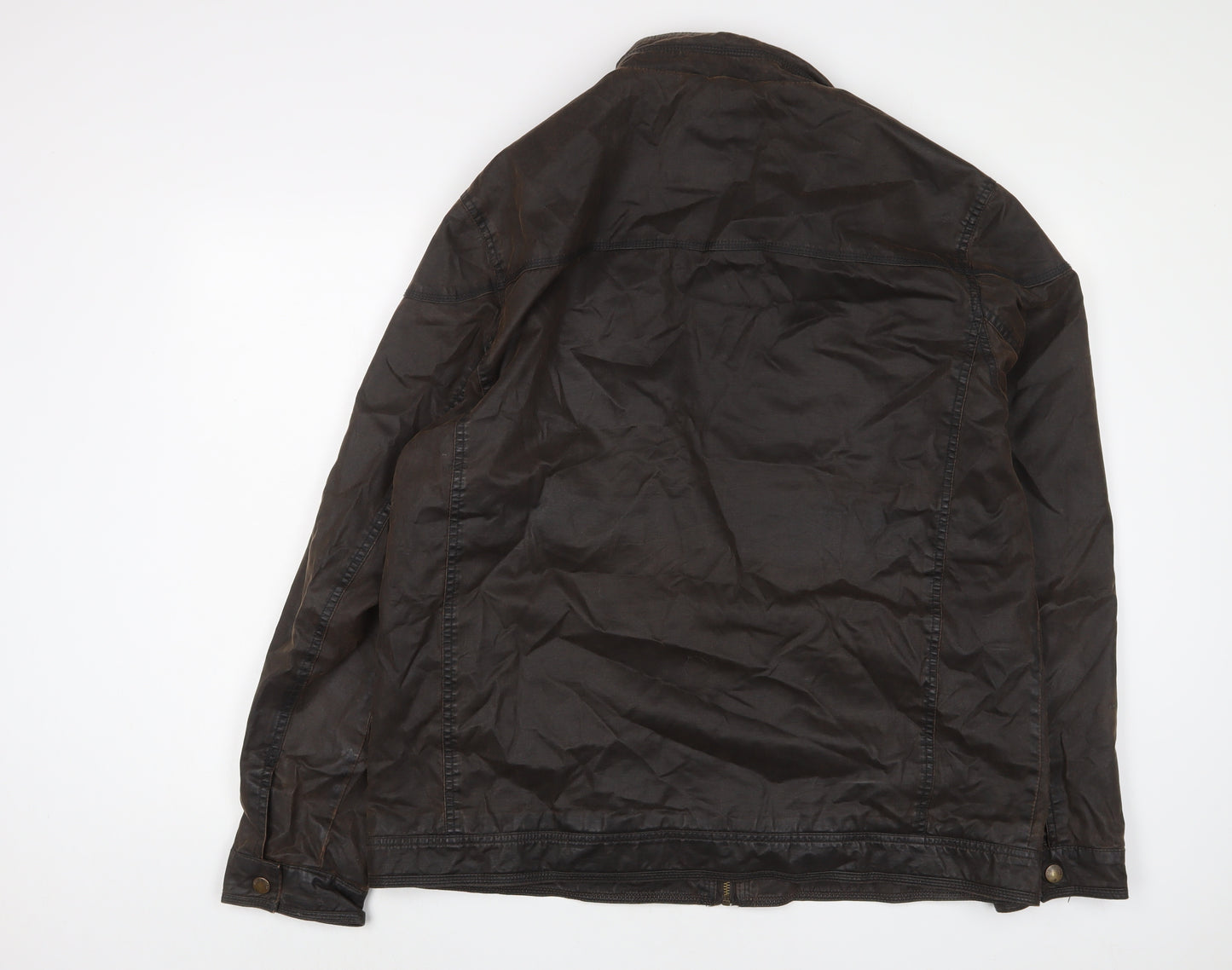 Trait Mens Brown Jacket Size L Zip