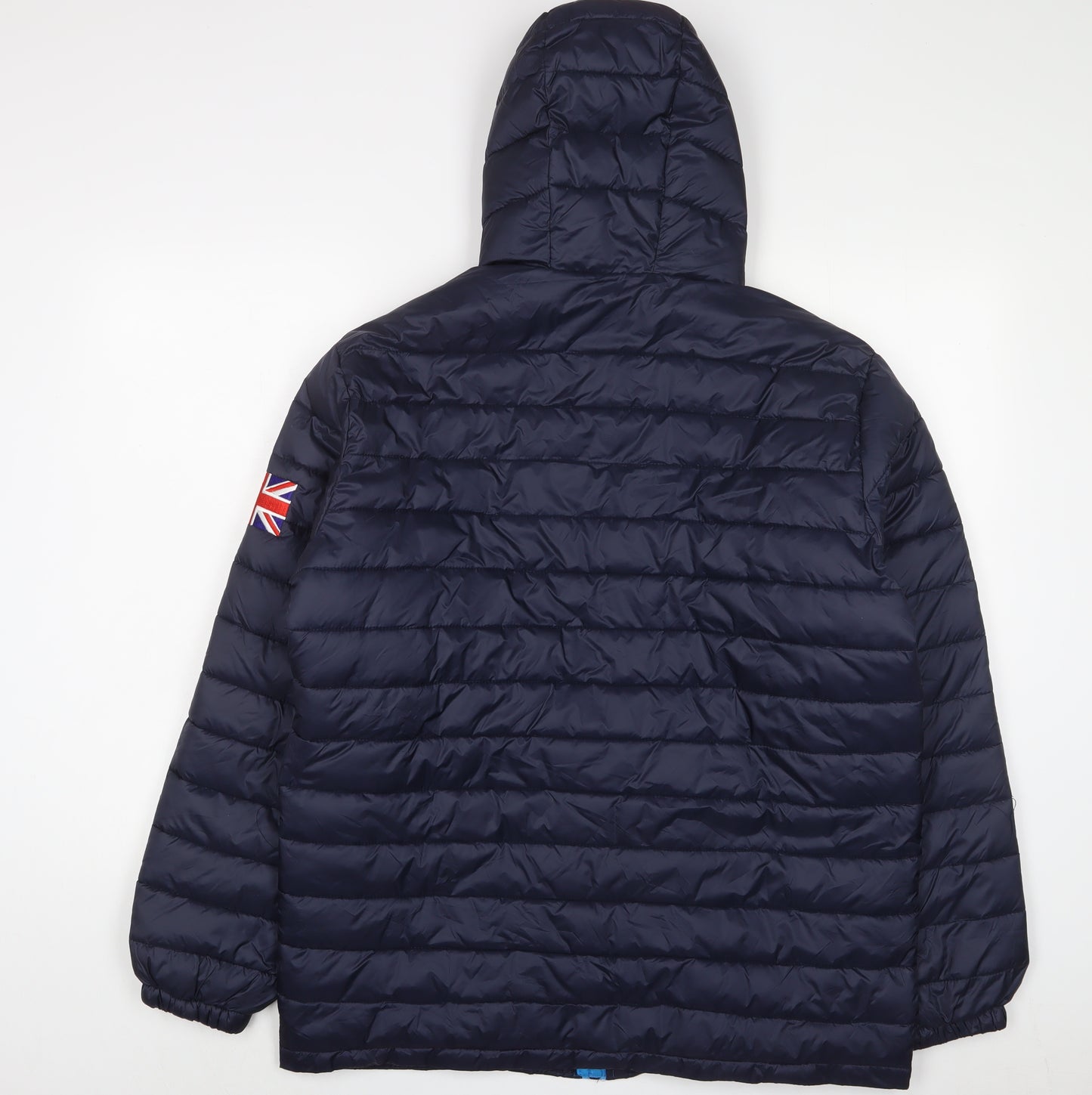 Normandy 2020 Mens Blue Puffer Jacket Jacket Size L Zip - Embroidered