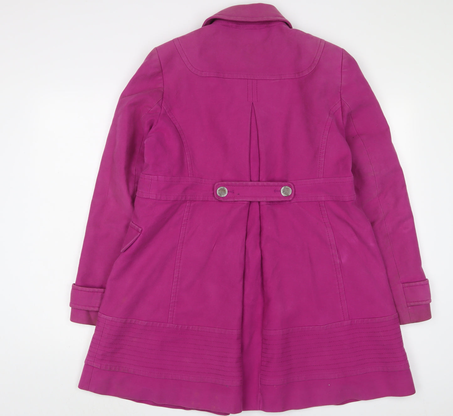 Karen Millen Womens Purple Overcoat Coat Size 14 Button