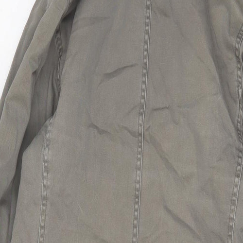 QED London Womens Green Parka Coat Size S Zip