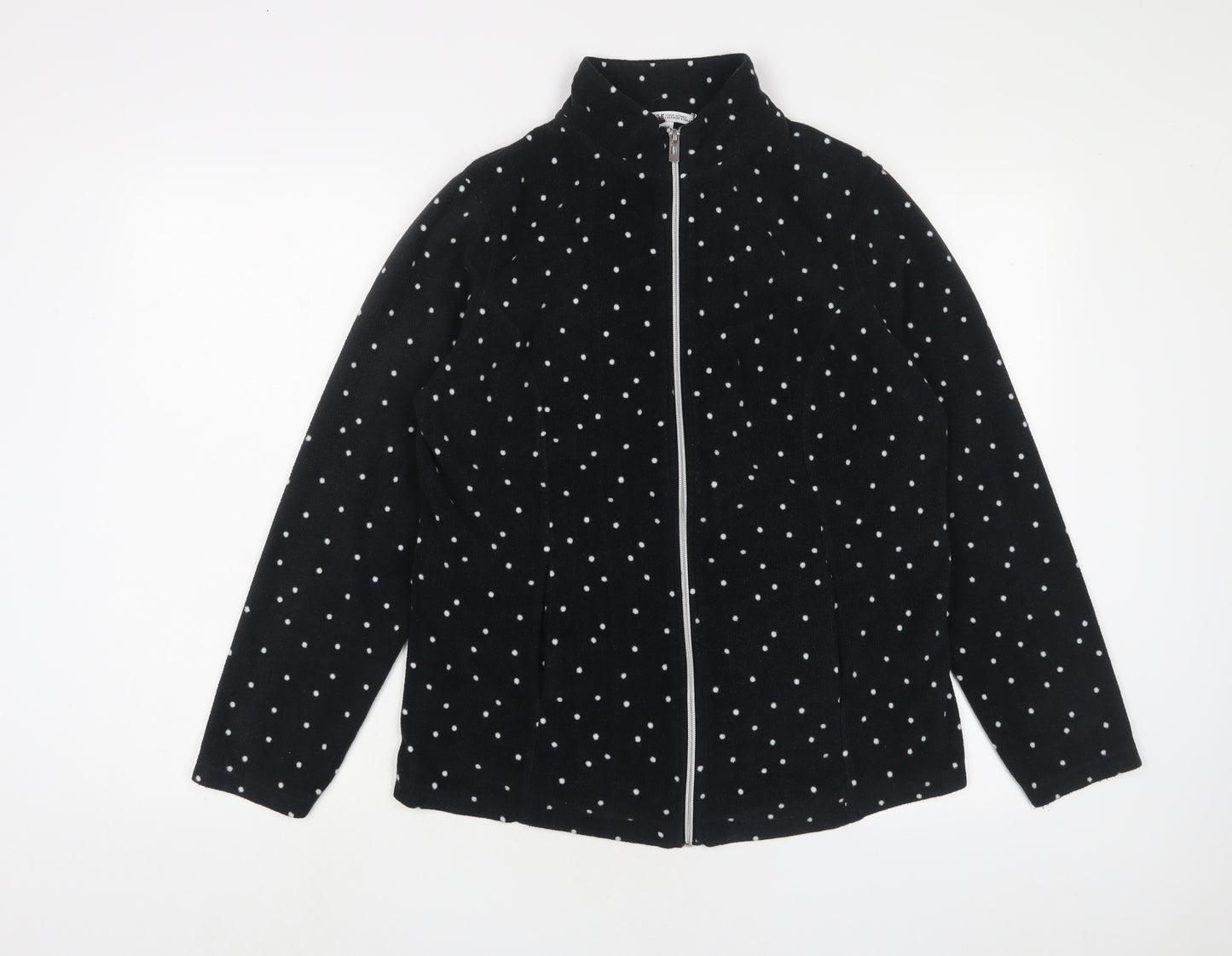 Capsule Womens Black Polka Dot Jacket Size 10 Zip