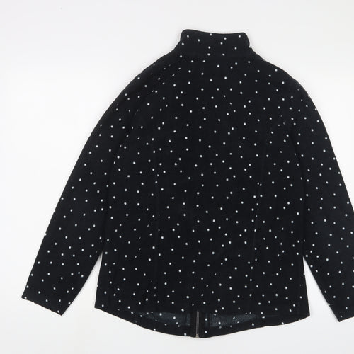 Capsule Womens Black Polka Dot Jacket Size 10 Zip