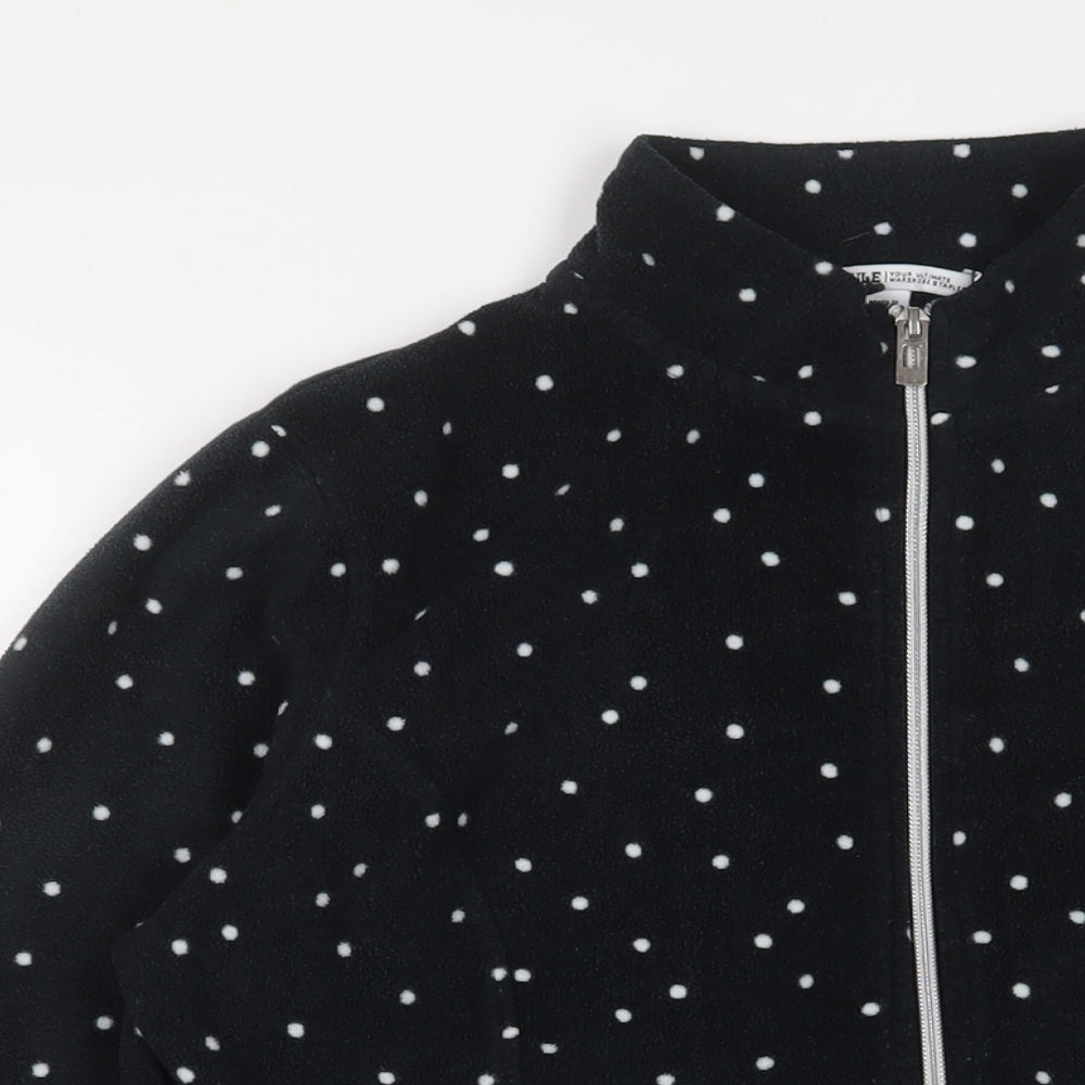Capsule Womens Black Polka Dot Jacket Size 10 Zip