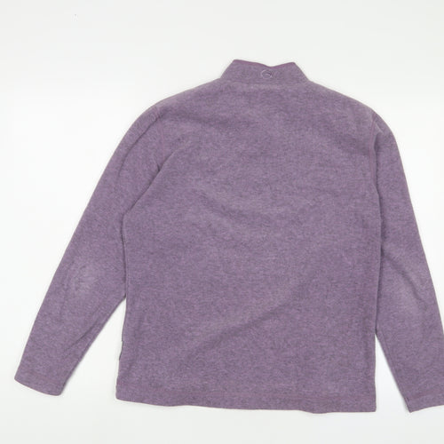 Sprayway Womens Purple Polyester Pullover Sweatshirt Size 12 Zip