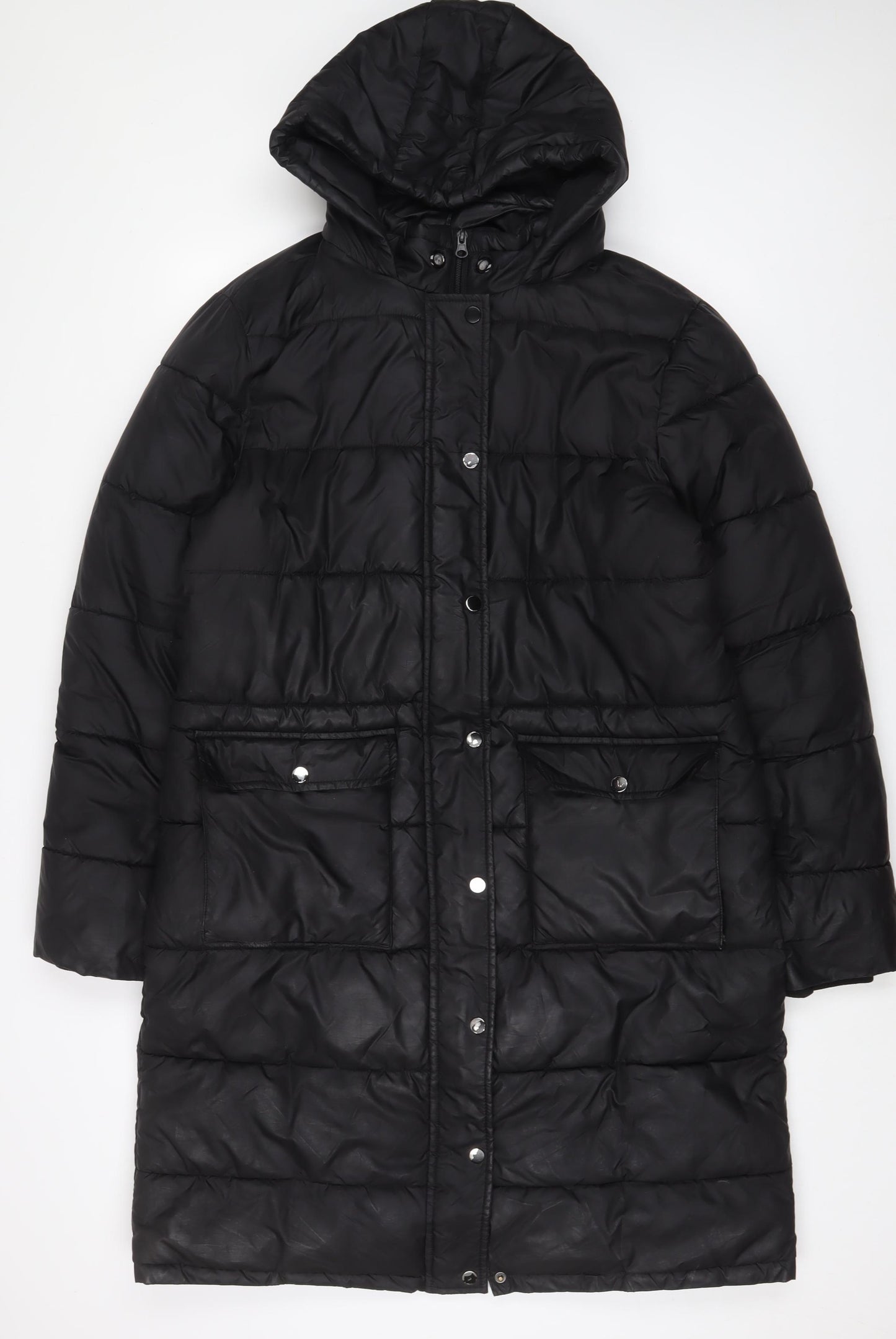 Hype Womens Black Puffer Jacket Coat Size 14 Zip