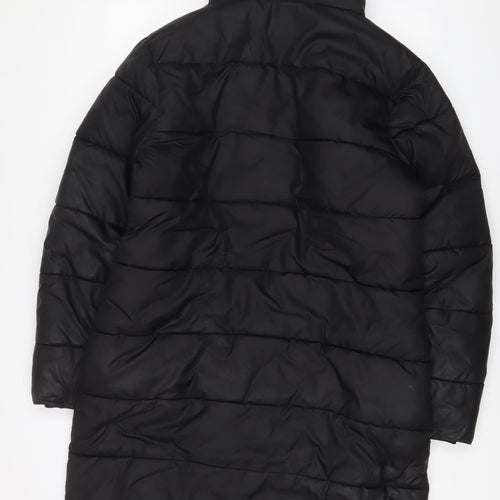 Hype Womens Black Puffer Jacket Coat Size 14 Zip