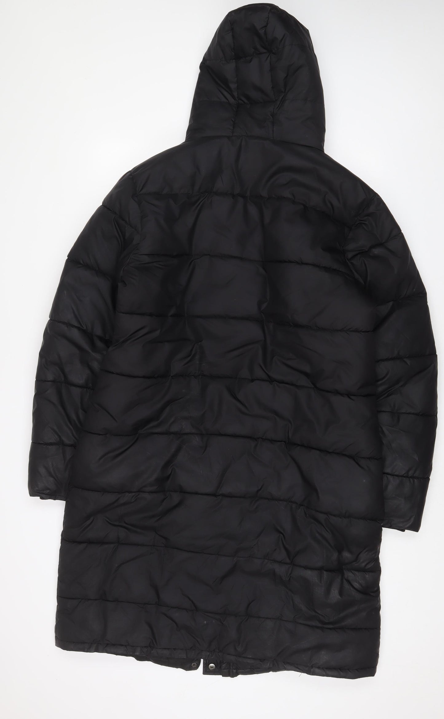 Hype Womens Black Puffer Jacket Coat Size 14 Zip