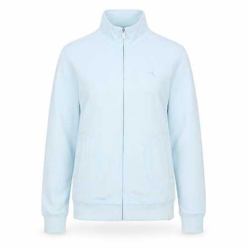 DECATHLON Girls Blue Cotton Full Zip Sweatshirt Size 14 Years Zip - Logo, Embroidered