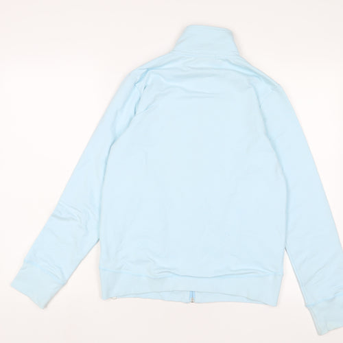 DECATHLON Girls Blue Cotton Full Zip Sweatshirt Size 14 Years Zip - Logo, Embroidered