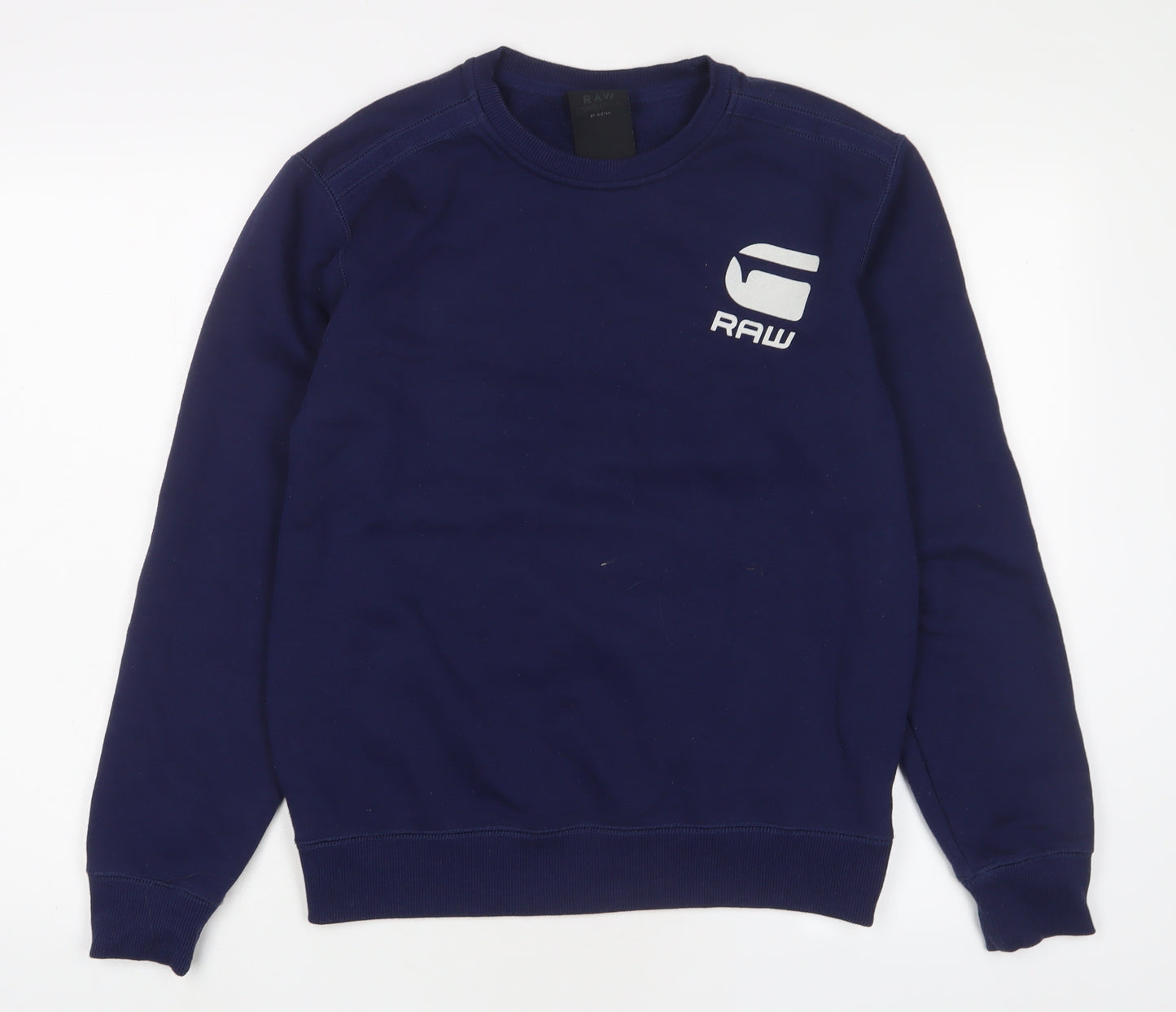 G-Star Raw Mens Blue Cotton Pullover Sweatshirt Size M