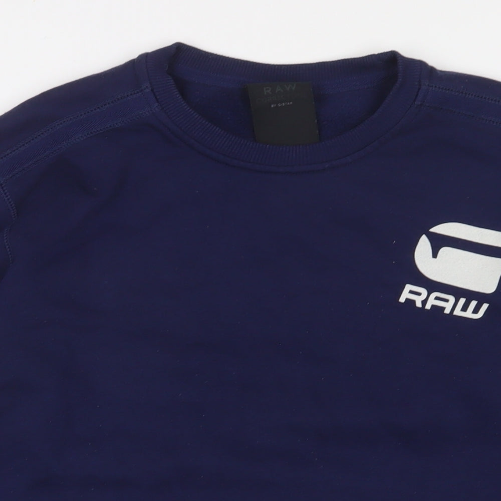 G-Star Raw Mens Blue Cotton Pullover Sweatshirt Size M