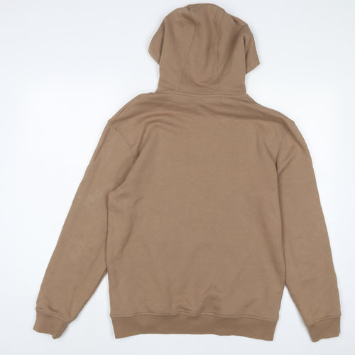 CÉLÈBRE Womens Brown Cotton Pullover Hoodie Size S Pullover - Logo, Embroidered