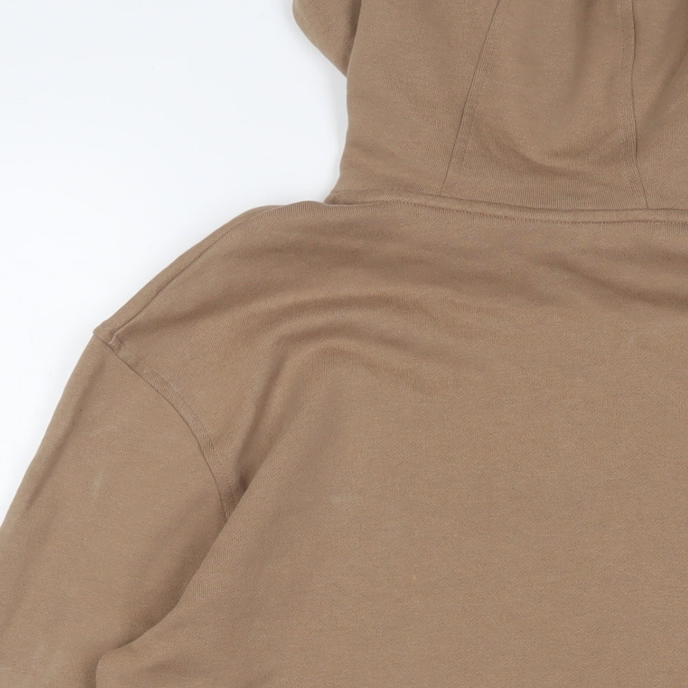 CÉLÈBRE Womens Brown Cotton Pullover Hoodie Size S Pullover - Logo, Embroidered