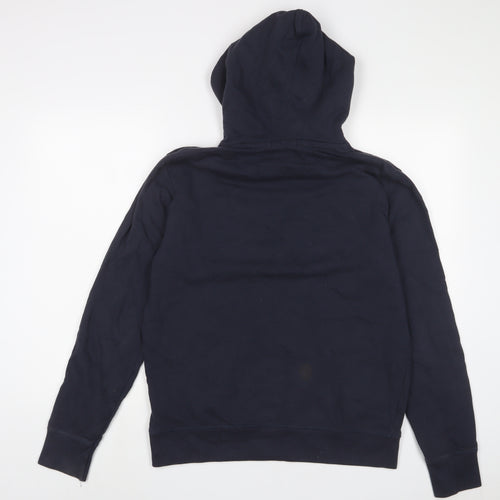 JACK & JONES Mens Blue Cotton Pullover Hoodie Size M