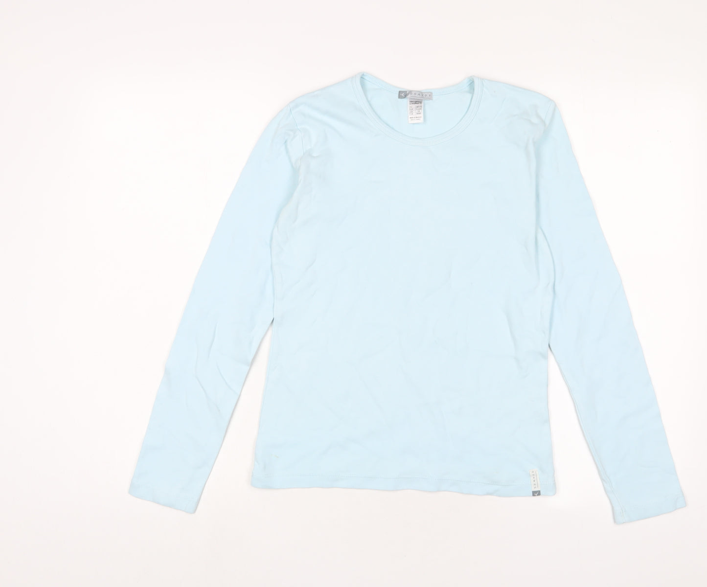 DECATHLON Girls Blue Cotton Basic Casual Size 14 Years Crew Neck Pullover