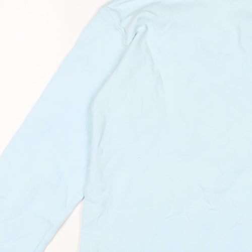 DECATHLON Girls Blue Cotton Basic Casual Size 14 Years Crew Neck Pullover